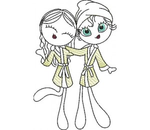 Stickdatei - Beauty Girls - Lockenwickler